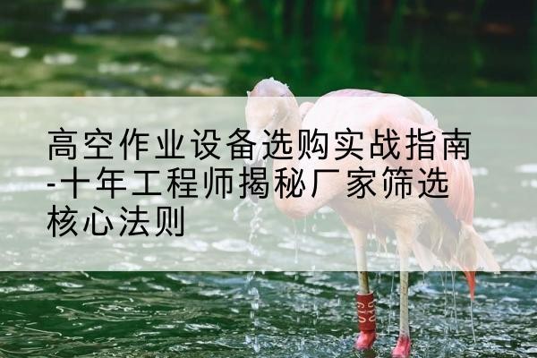工布江达剪叉式升降机厂家-高空作业设备选购实战指南-十年工程师揭秘厂家筛选核心法则