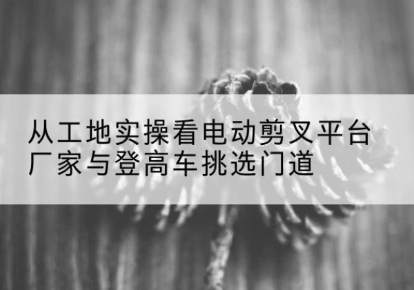 工布江达电动剪叉升降平台厂家-从工地实操看电动剪叉平台厂家与登高车挑选门道